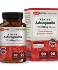 KSM-66 Ashwagandha by DailyNutra - 600mg Organic Root Extract - High Potency Supplement with 5% Withanolides