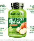 NATURELO Apple Cider Vinegar Capsules - ACV with Mother Supplement for Men & Women for Detox, Cleanse and Weight Management - 120 Vegan Capsules