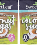 SweetLeaf 50% Reduced Calorie Coconut Sugar with Allulose, Stevia and Monk Fruit Extract - All Purpose Natural Sweetener, Non GMO, Vegan, Gluten Free, Only 8 Calories Per Serving - 16 Oz (Pack of 2)