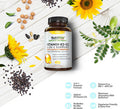 Vitamin K2 D3 Supplement with Calcium 5000 IU GlutenFree Immune Energy Support Vegetarian Capsules to Support Joint Comfort Maximum Potency Absorption with BioPerine