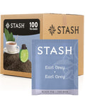 Stash Tea Ginger Peach Green Tea & Matcha Blend, Box of 100 Tea Bags (Packaging May Vary) | Zesty, fruity blend with peach, ginger and matcha notes, Non-GMO Project Verified and foil-sealed freshness