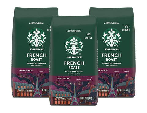 Starbucks Ground Coffee, Dark Roast Hot or Iced Coffee, French Roast, 28 oz