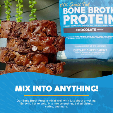 Paleovalley 100% Grass Fed Bone Broth Protein Powder Chocolate Rich in Collagen for Hair Skin Gut Health Bone and Joint Support 28 Servings