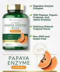 Carlyle Papaya Enzyme Chewable Tablets | Vegetarian Non-GMO Gluten Formula | Tropical Flavor