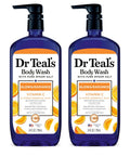 Dr Teal's Body Wash with Pure Epsom Salt, Cannabis Sativa Hemp Seed Oil, 24 fl oz (Pack of 2)