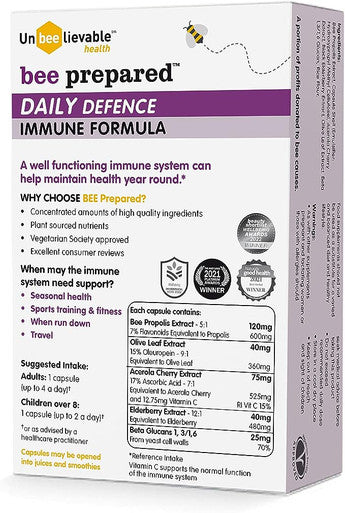 UnBEElievable Health Daily Defence Immune Support 30 Capsule