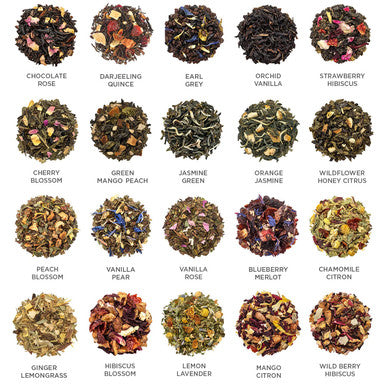 Tea Forte Tea Sampler Jubilee Tea Chest Tea Set with 40 Pyramid Tea Infusers Organic Loose Leaf Tea Variety with Assorted Teas/Tea Sampler Box