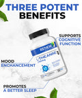 Renew Actives L-Theanine Supplement, 250Mg Max Strength! Promotes Alertness Without Drowsiness. Natural, Fast-Acting Supplements For Less Stress & More Calm, 120 Vegan Capsules, Made In Canada!
