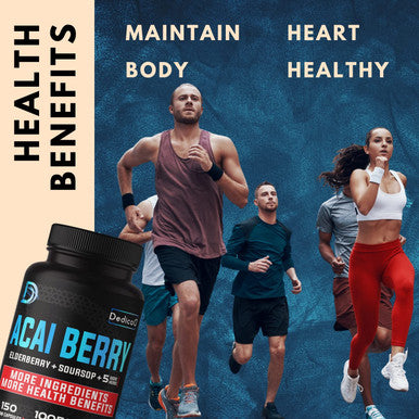 Dedicad 20:1 Acai Berry Extract Capsules 10050Mg - 5 Month Supply - Herbal Complex Supplement For Heart, Immune & Body Support