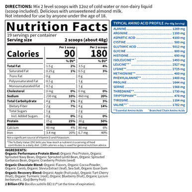 Garden of Life Organic Chocolate Sport Plant Protein 840 Gr