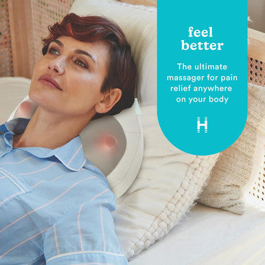 Homedics Heated Shiatsu Massage Pillow For Neck, Back And Shoulder Pain. Portable, Cordless Deep Tissue Massager. Create Your Own Massage Chair, For Bed, Floor, Or Couch