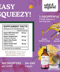 Wild & Organic Liver Cleanse Detox Tincture - Milk Thistle Dandelion Root Herbal Complex - Liquid Liver Support Supplement - Vegan Sugar & Alcohol-Free Milk Thistle Drops - 4 fl oz