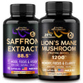 NUTRAHARMONY Saffron Capsules & Lions Mane Mushroom Capsules