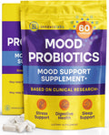 InnovixLabs Mood Probiotic 60 Capsules Lactobacillus helveticus Rosell 52ND Bifidobacterium longum Rosell 175 1st Probiotic Formula Clinically Studied for Mood Support Probiotics for Men Women