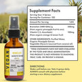 Organic Raw Bromelain Mist-Liquid Pineapple Extract - Enhanced Potency 500Mg, For Kids & Adults - For Digestive Health, Inflammatory Response, And Healing - Non-Gmo - 60Ml 120 Day Supply