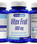 Vitex 900mg 200 Capsules Vitex Chasteberry Supplement for Women Helps to Support Womans Health, Fertility, Hormonal Balance for Women, Menopause Support, and PMS Symptoms