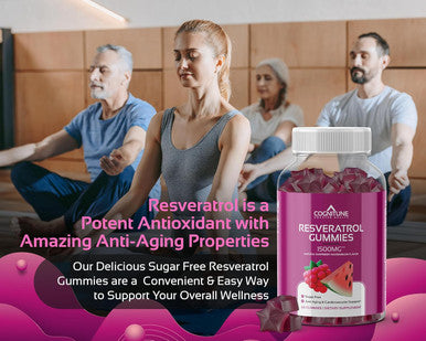 Cognitune Healthy Aging Supplement Bundle - Nicotinamide Ribsoside Complex and Resveratrol Gummies - 5-in-1 Anti Aging Formula Plus Resveratrol Gummies