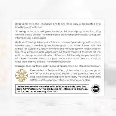Pure Therapro Rx Bio Boron, 5Mg/Capsule, 180 Capsules, Bororganic Glycine Boron Supplements For Men & Women, Vegan Mineral Supplements For Bones, Cardiovascular Function & Immunity Support