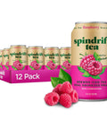 Spindrift Brewed Iced Tea, Variety Pack with Black Tea & Green Tea, Made with Real Squeezed Fruit, No Carbonation, Slightly Sweet, 12 Fl Oz Cans, Pack of 24 (22-49 Calories)