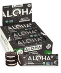 ALOHA Organic Plant Based Protein Bars - Cookies and Creme - 12 Bars Vegan Low Sugar Gluten-Free Paleo Low Carb Non-GMO No Stevia No Erythritol