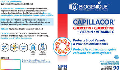 Capillacor - Capillary Protection & Antioxidant Support, Biogenique (90 Tablets)
