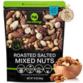 NUT CRAVINGS - Roasted & Salted Mixed Nuts - Brazils, Brazil, Pecan, Almond, Hazelnut, Cashew (16oz - 1 LB) Packed Fresh in Resealable Bag - Food Assortments