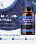 Newgate Labs Hair, Skin And Nails Growth 90 High Strength Tablets - Premium Supplement For Men & Women - With Marine Collagen Halal Made In The Uk