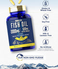 Carlyle Fish Oil 2000mg | 600mg Omega 3 with EPA & DHA | 90 Odorless Softgels | Lemon Flavored Supplement | Non-GMO & Gluten Pills