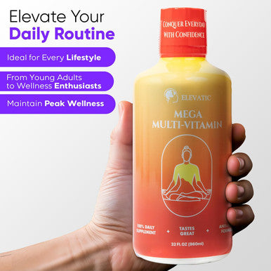 Mega Liquid Multivitamin 32 Fl.Oz (960Ml) Easy To Consume Daily Use Multivitamin Liquid Nutrition & Immune Support Packed With Vital Nutrients For All