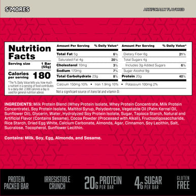 Bsn Protein Bars Protein Crisp Bar Whey Protein 20G Of Protein 12 Ct
