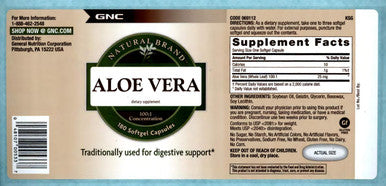 Gnc Natural Brand Aloe Vera Softgel Capsules