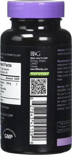 Premium Grade Ashwagandha (KSM-66) Certified Organic and Non-GMO 5% Withanolides