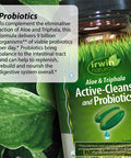 Irwin Naturals Aloe And Triphala Active-Cleanse And Probiotics By 2-Part Colon Care Formula Detox 60 Liquid Soft-Gels