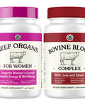 Left Coast Performance Beef Organ Supplement for Women + Bovine Blood and Beef Liver Supplement- Organic Nutrient Dense Superfood for Overall Energy Health & Wellness - No Fillers Freeze Dried Supplements