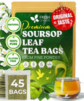 FreshDrinkUS, Premium 120 Mulberry Leaf Tea Bags, 100% Natural & Pure from Mulberry Leaves. Loose Leaf Herbal Tea. Made with Natural Material Tea Bags. No Sugar, No Caffeine, No Gluten, Vegan.