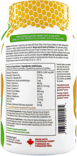 Honibe Adult Multivitamin Gummies Plus Immune Boost | Made in Canada | Chewable Immune Boosting Gummy Multivitamins for Women or Men | Vegetarian Vitamin Gummies |70 gummies