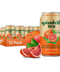 Spindrift Brewed Iced Tea, Variety Pack with Black Tea & Green Tea, Made with Real Squeezed Fruit, No Carbonation, Slightly Sweet, 12 Fl Oz Cans, Pack of 24 (22-49 Calories)