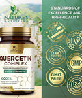Nature'S Nutrition Quercetin 1000mg - Extra Strength Quercetin - Antioxidants & Bioflavonoids Support Immune & Respiratory Health - Nature's Dairy & Gluten Non-GMO Quercetin Supplement - 120 Veggie Capsules