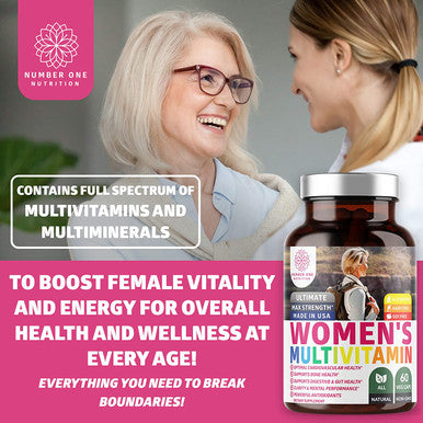 N1N Premium Daily Multivitamins for Women 30 Potent Vitamins Minerals and Herbs with Echinacea Selenium Cranberry Spirulina Lycopene and Lutein for Immunity and Energy 60 Veg Caps