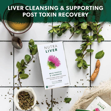 Nutra Tea NUTRALIVER - Liver Detox Tea | Liver Cleanse Tea For Liver Cleansing and Liver Support Includes Milk Thistle Turmeric & Fennel - 40 Enveloped Tea Bags - by Nutra Tea - Herbal Tea - (2 Pack)