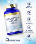 Carlyle Magnesium Malate 1800mg | 420 Coated Caplets | Vegetarian Non-GMO Gluten Supplement