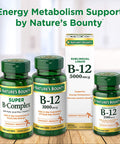 Nature's Bounty Vitamin B12 Supports Energy Metabolism And Nervous System Health 500Mcg Tablets 100 Ct (Pack Of 2)