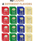 Blue Ribbon Twinings Tea Bags Sampler Assortment Box (40 Count) 4 Flavors Seasonal Collection Awesome s for College Students Friends Men Women Yourself Family Friends