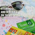 Ener-C Lemon Lime Multivitamin Drink Mix Powder Vitamin C 1000Mg & Electrolytes With Real Fruit Juice Natural Energy & Immune Support For Women & Men - Non-Gmo Vegan & Gluten - 60 Count