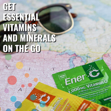 Ener-C Lemon Lime Multivitamin Drink Mix Powder Vitamin C 1000Mg & Electrolytes With Real Fruit Juice Natural Energy & Immune Support For Women & Men - Non-Gmo Vegan & Gluten - 60 Count