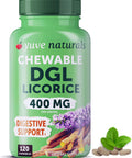 Yuve Vegan Dgl Licorice Chewable Tablets 400Mg - Support Stomach, Gut & Intestinal Relief - Natural Acid Reflux Formula - Ultra Pure Dgl Deglycyrrhizinated Licorice Root Extract Dgl Supplement - 120Ct