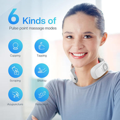Comfier Portable Heated Neck Massager, Ems Intelligent Electric Neck Massager With Heat, Fsa Smart Wireless Neck Massager With 3D Electrode Pads For Women Men