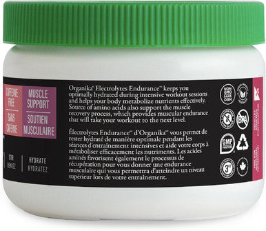 Organika Electrolyte Endurance - Sugar Pre-Workout Supplement With Beta-Alanine And L-Carnitine - Cherry Frost Flavour - 180G, 30 Servings