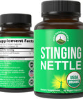 Usda Organic Stinging Nettle Vegan Capsules Made With Stinging Nettle Leaf Powder For Prostate, Hair Growth, Allergy. Better Than