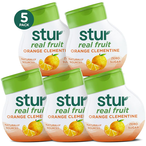 Stur Liquid Water Enhancer Peach Mango Sweetened with Stevia High in Vitamin C & Antioxidants Sugar Zero Calories Keto Vegan 5 Bottles Makes 120 Drinks